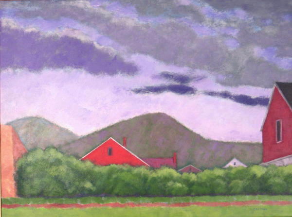 Red House and Lavendar Sky.40x30.JPG